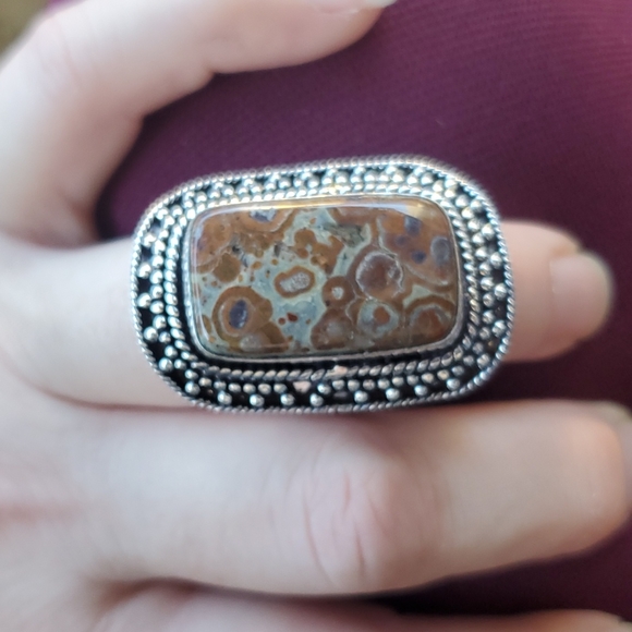 New Asteroid Jasper Silver Ring. - Picture 7 of 12
